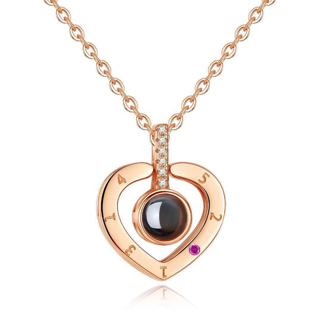 Special "I Love You in 100 Words" projection necklace for me, Christmas, Valentine's Day, Mother's Day gift!