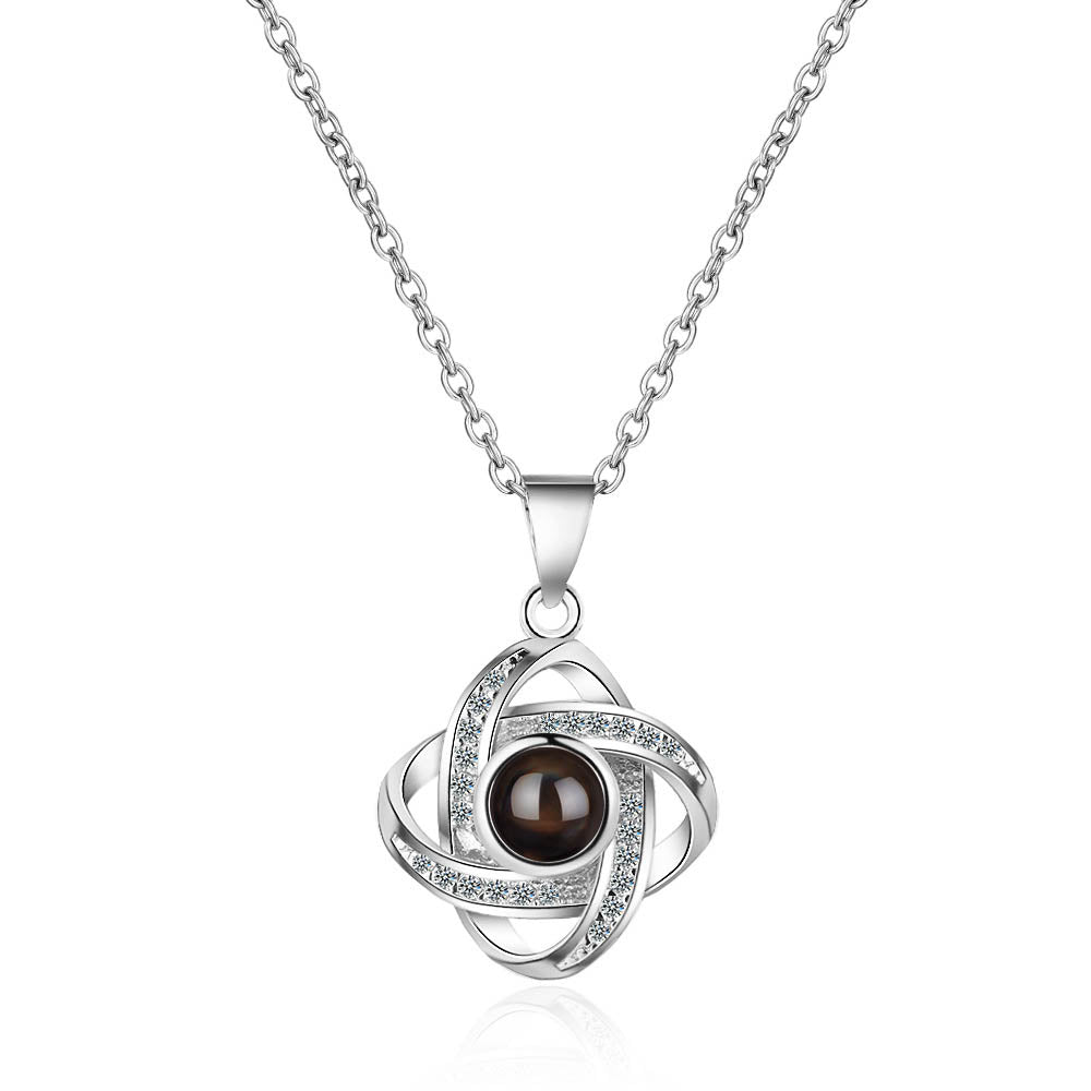 Special "I Love You in 100 Words" projection necklace for me, Christmas, Valentine's Day, Mother's Day gift!