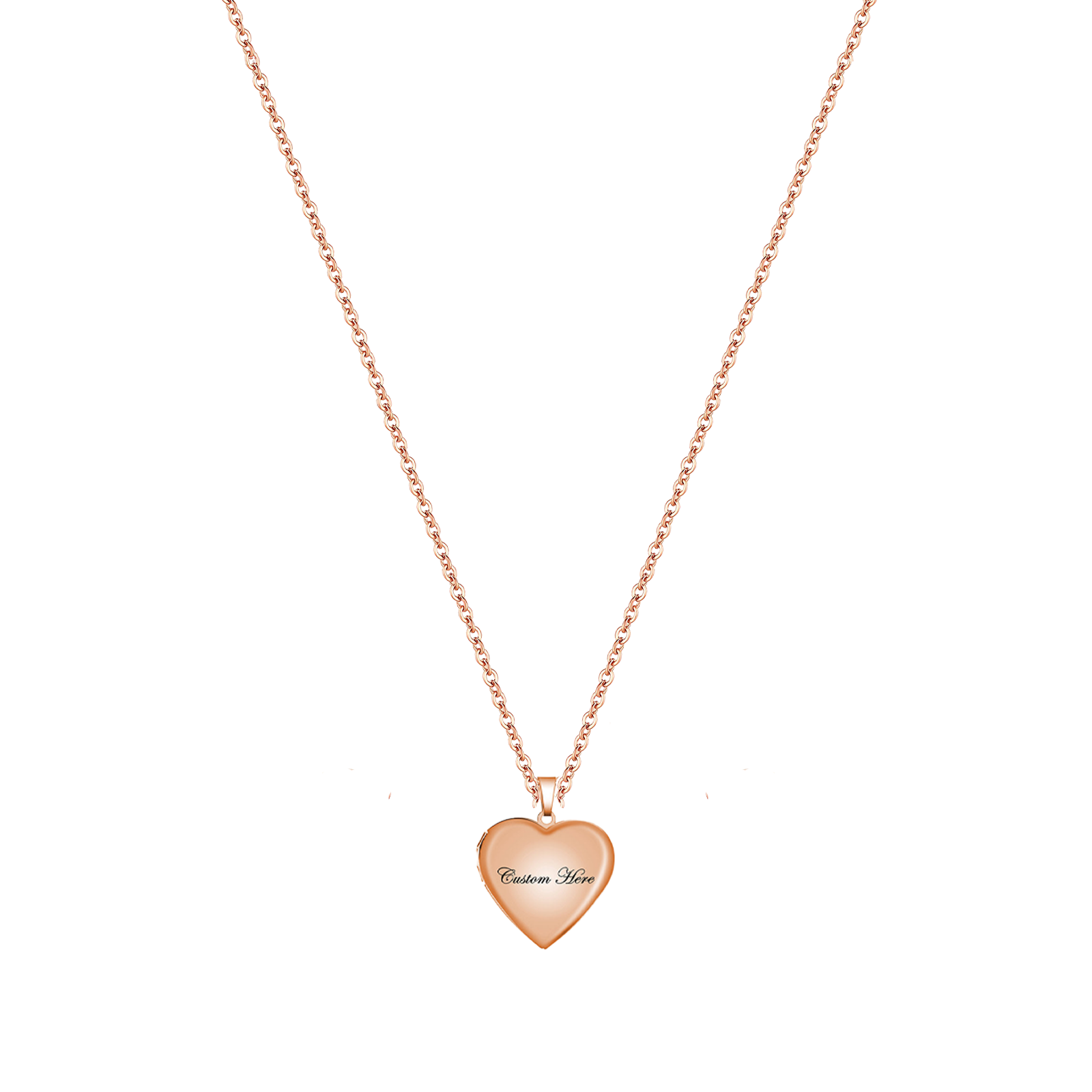 Personalized Heart Locket Necklace