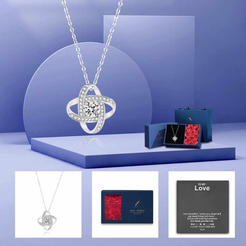 925-Realistic Rose Necklace - To My Love(Send Free Beautiful Box)