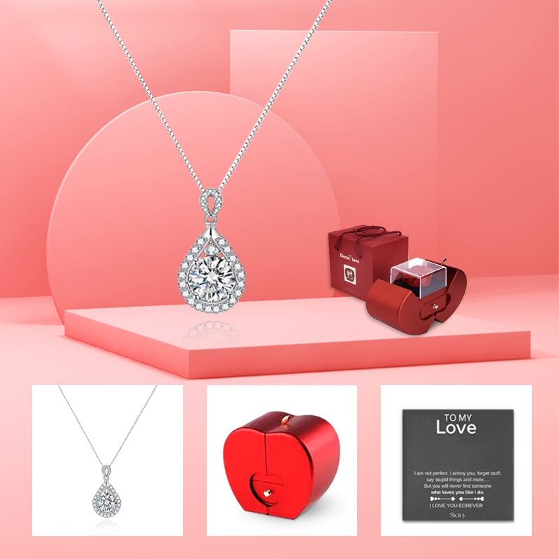 925-Realistic Rose Necklace - To My Love(Send Free Beautiful Box)