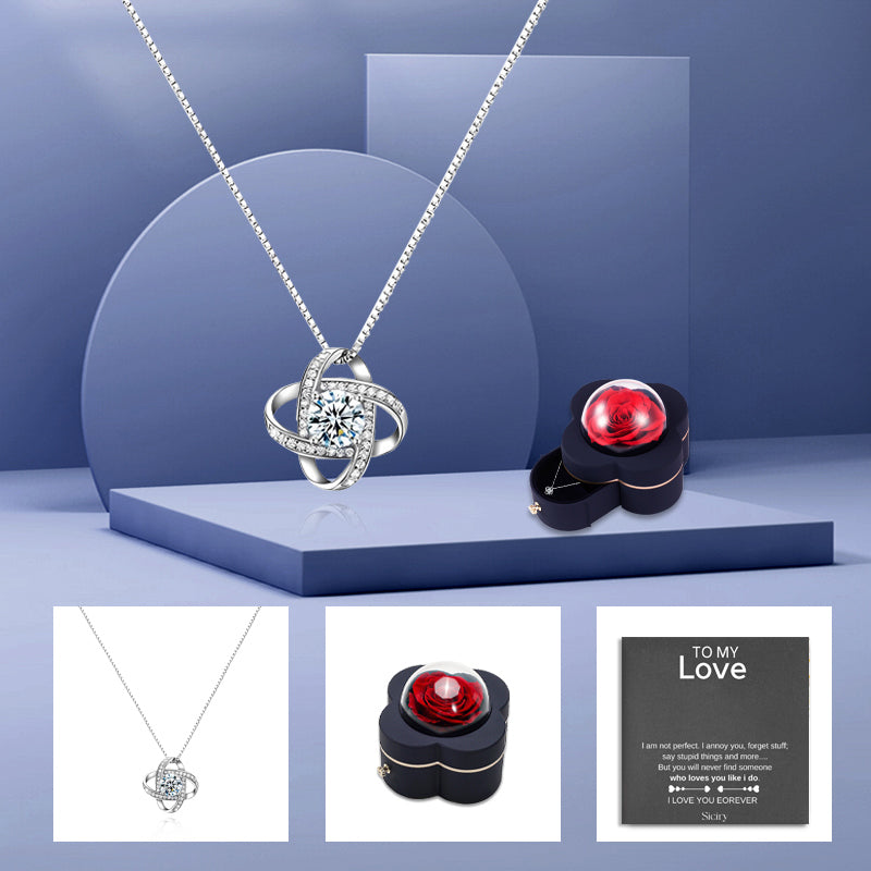 Realistic Rose Necklace - To My Love