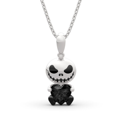 "Love Confession" Skull Heart Cut Necklace