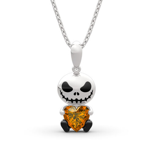 "Love Confession" Skull Heart Cut Necklace