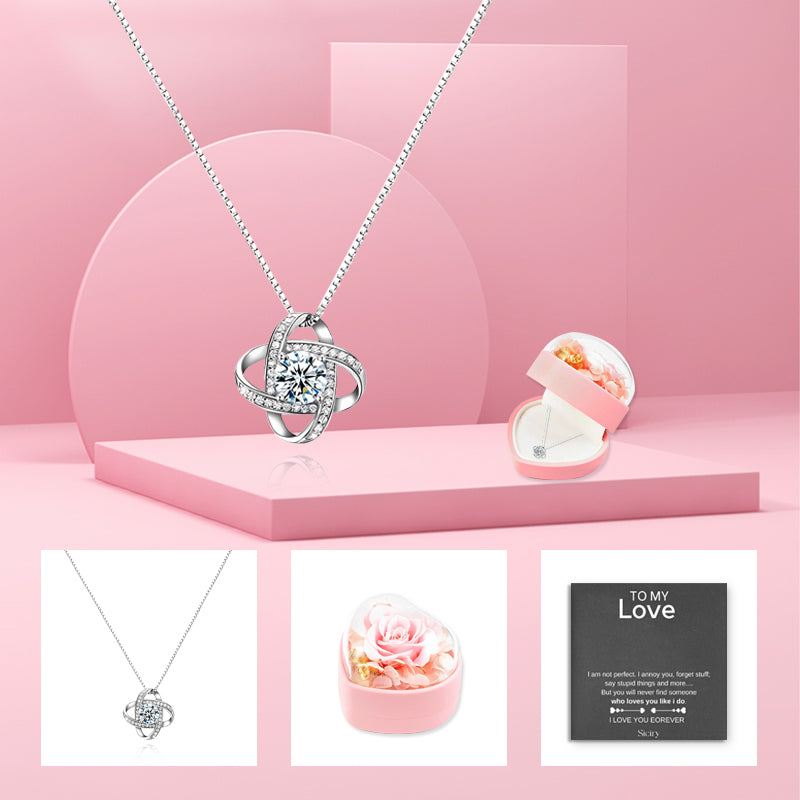 Realistic Rose Necklace - To My Love