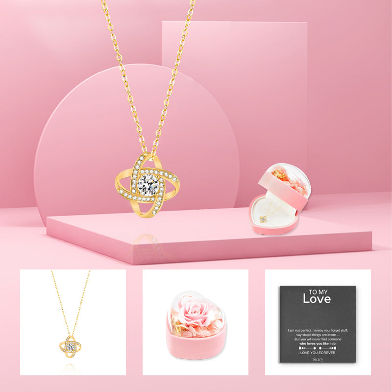 Realistic Rose Necklace - To My Love