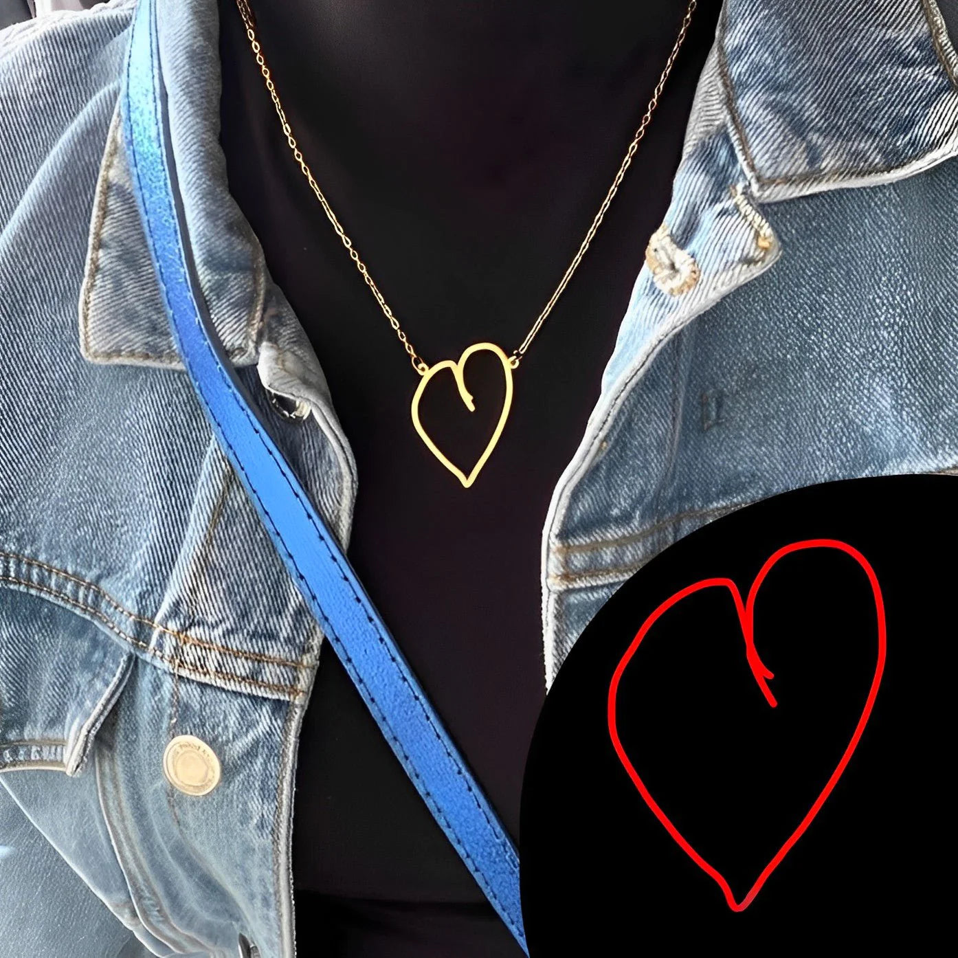 Heart Necklace Own Drawing