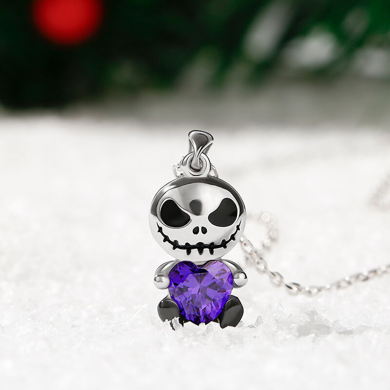 "Love Confession" Skull Heart Cut Necklace