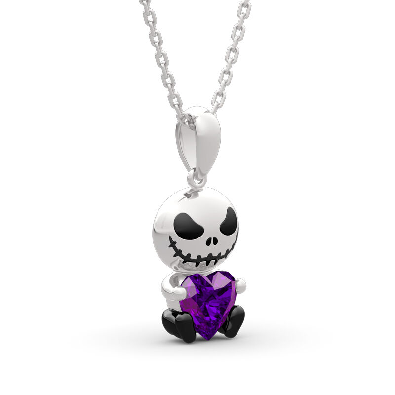 "Love Confession" Skull Heart Cut Necklace