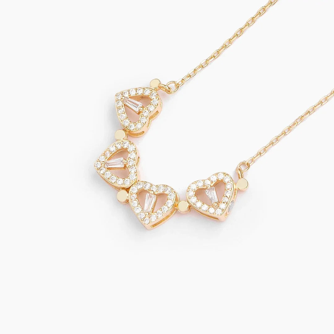 Dedicated to my family Rotating Flowering Clover necklace for Christmas, Valentine's Day, Mother's Day gifts