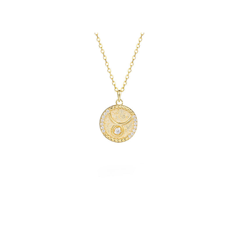 Siciry™ Zodiac Sign Round Pendant Necklace