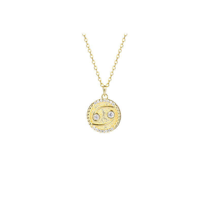 Siciry™ Zodiac Sign Round Pendant Necklace