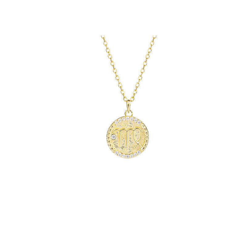 Siciry™ Zodiac Sign Round Pendant Necklace