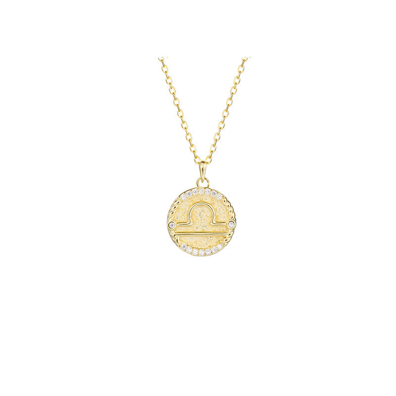 Siciry™ Zodiac Sign Round Pendant Necklace