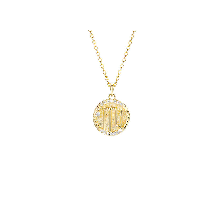 Siciry™ Zodiac Sign Round Pendant Necklace