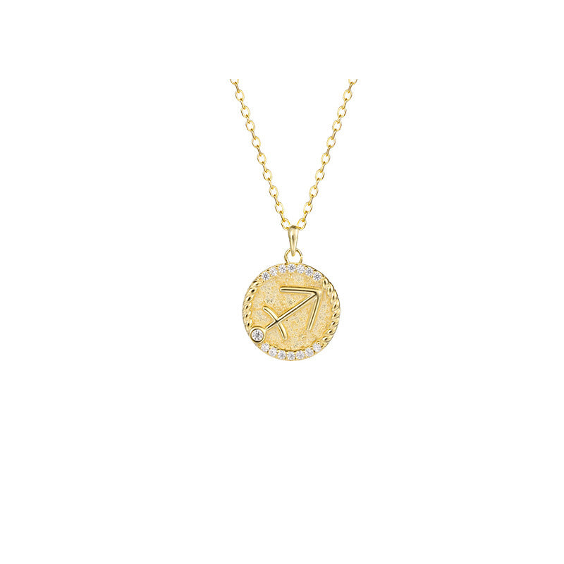 Siciry™ Zodiac Sign Round Pendant Necklace