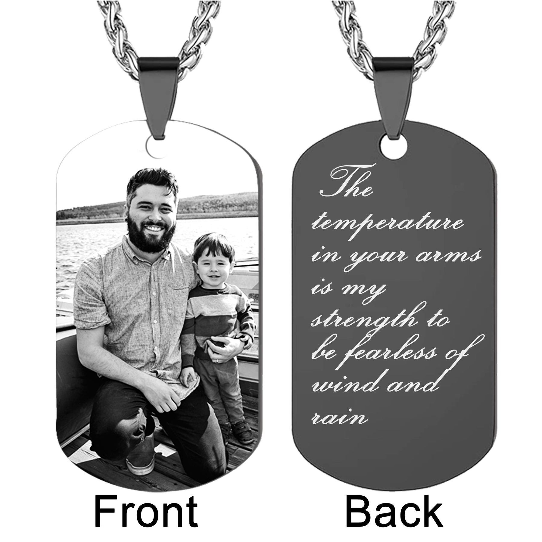 Stainless Steel Photo Dog Tag (Customized Image/Text)
