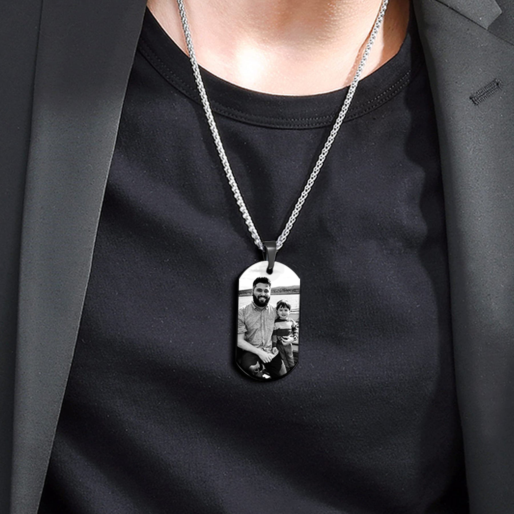Stainless Steel Photo Dog Tag (Customized Image/Text)