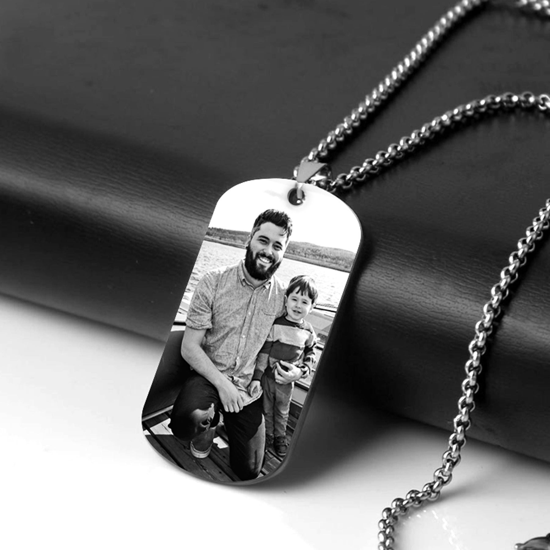 Stainless Steel Photo Dog Tag (Customized Image/Text)