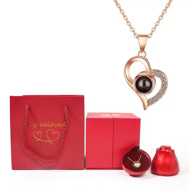 100 Languages Love Pendant | Heart Shaped