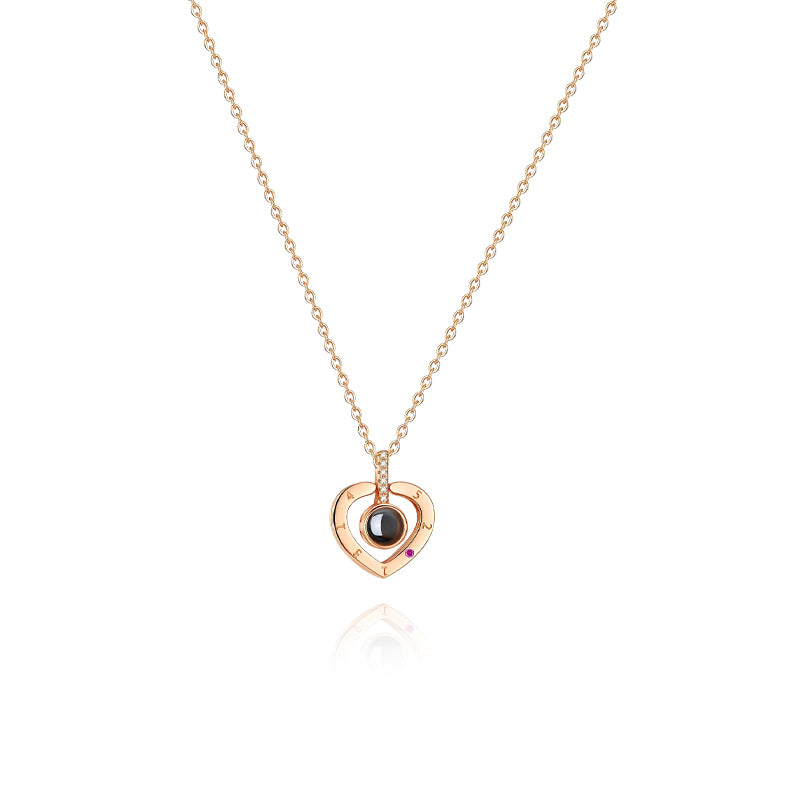 I Love You 100 Languages Projection Necklace