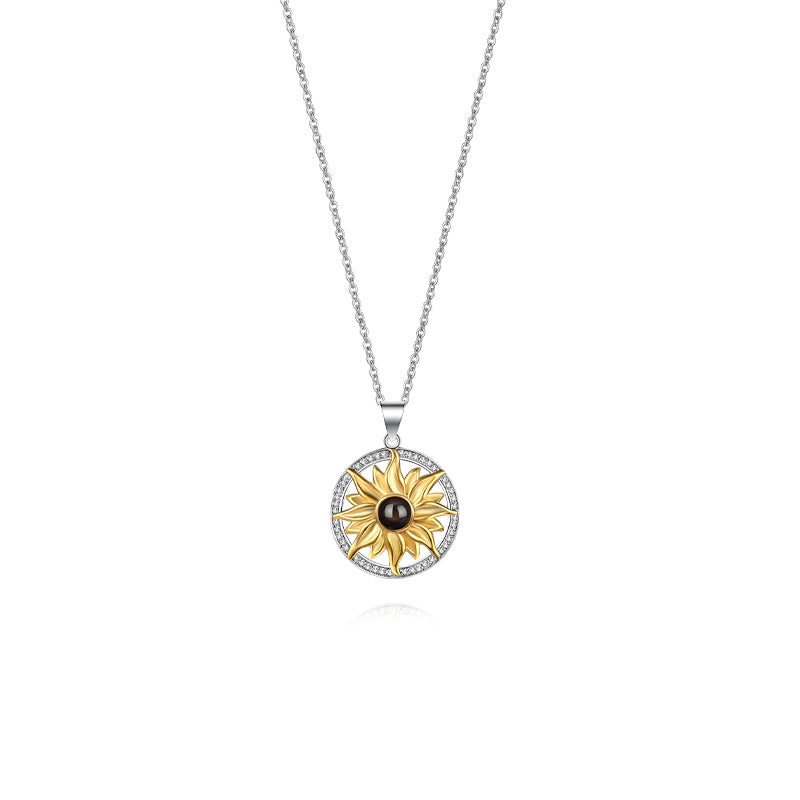 Siciry™ Personalized Photo Projection Necklace - Sun Flower