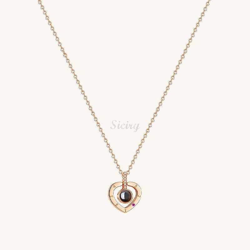 I Love You 100 Languages Projection Necklace