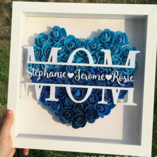 Mom Eternal Flower Photo Frame(Buy 1 Get 1Necklace)