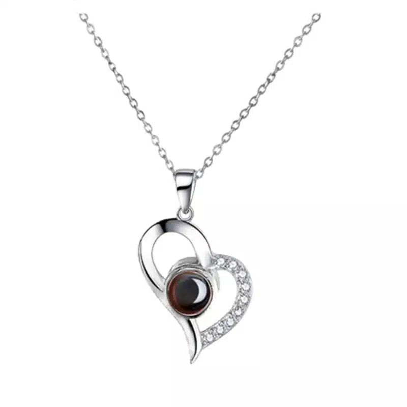 100 Languages Love Pendant | Heart Shaped