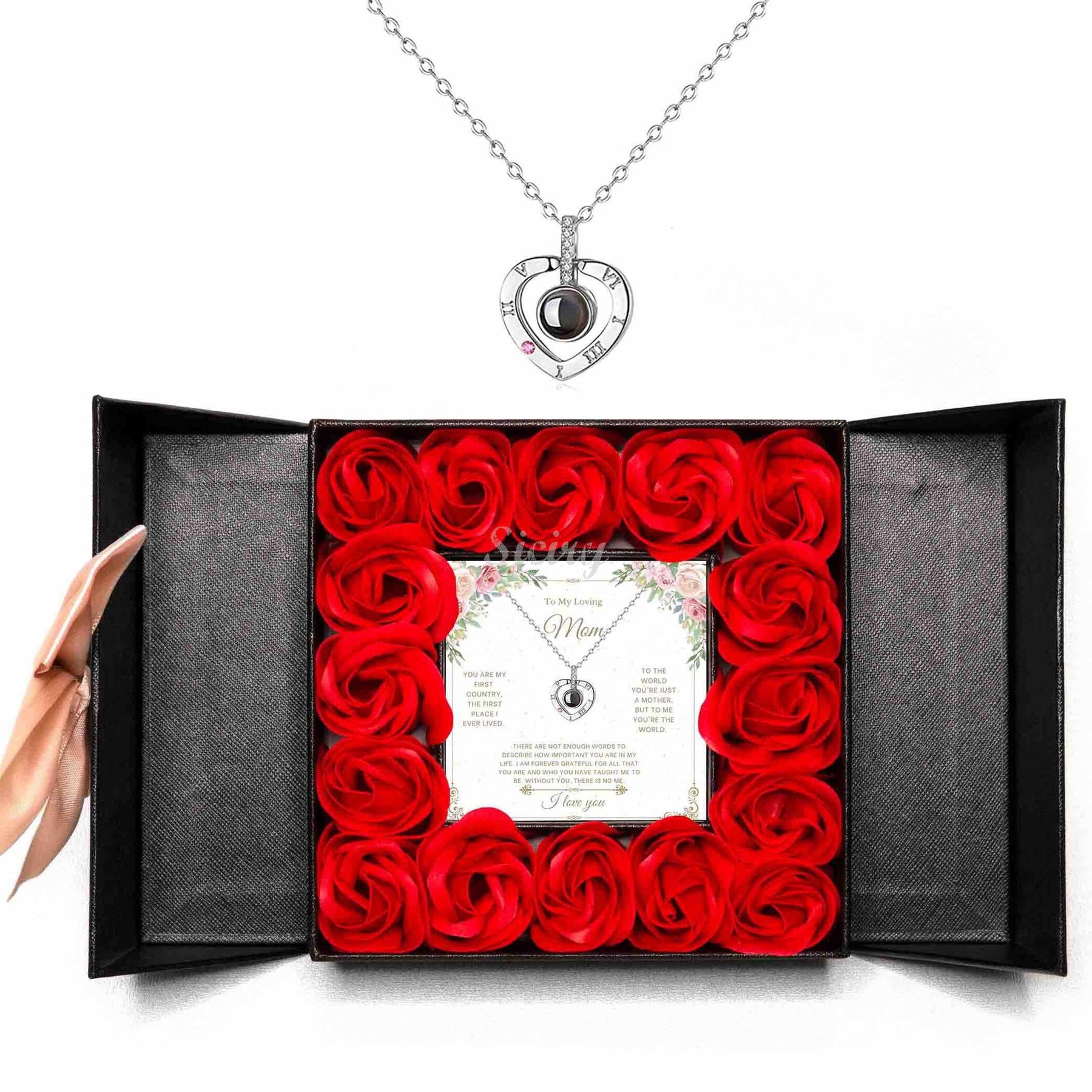 I Love You 100 Languages Projection Necklace