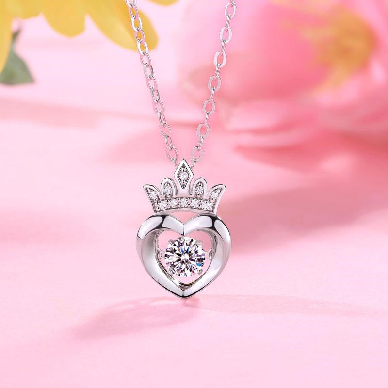 Siciry™ - Dancing Stone Heart Crown Necklace