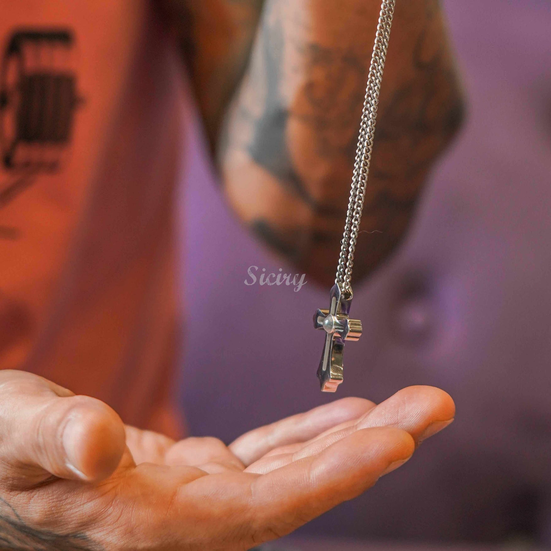 I Love You 100 Languages To My Mom Cross Necklace