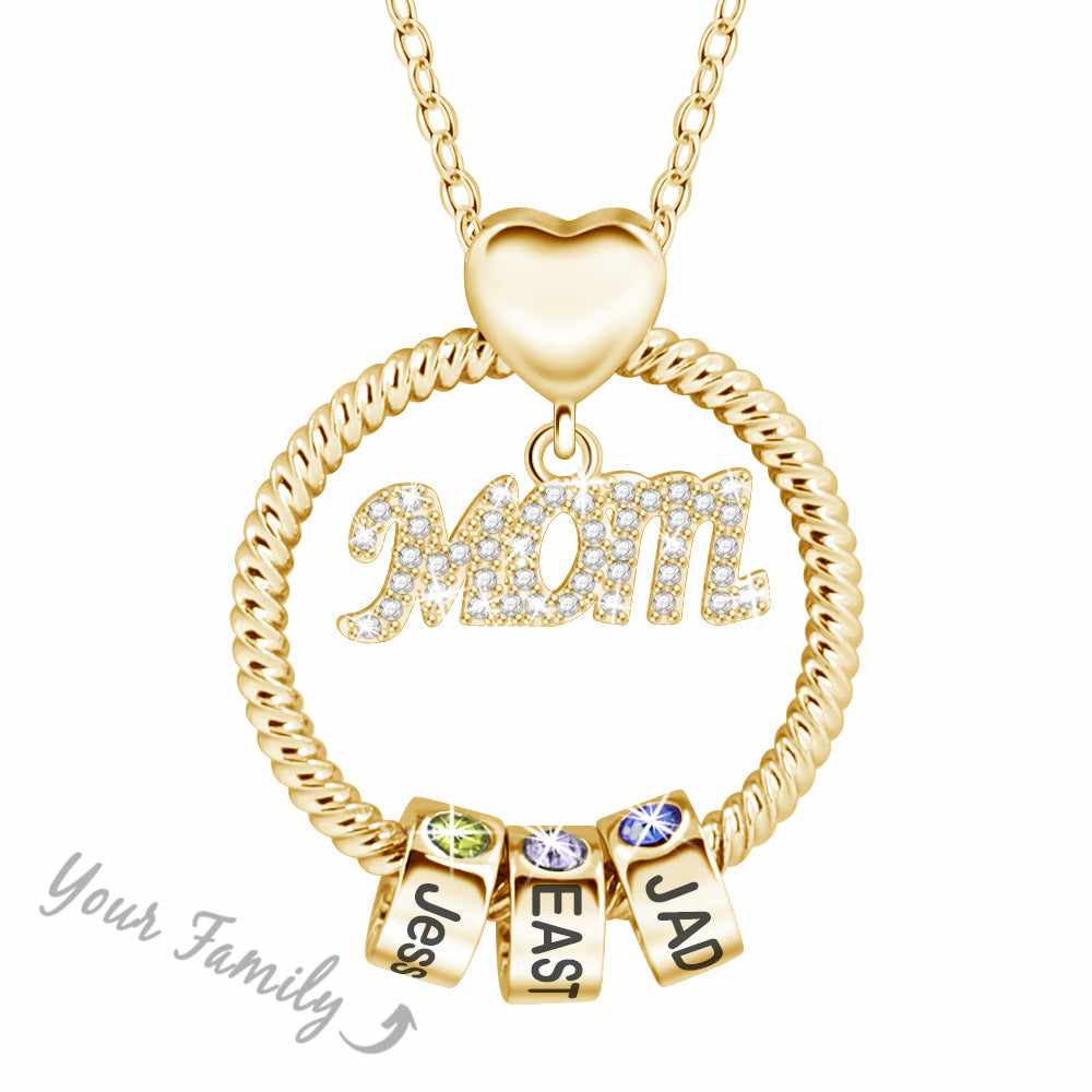 Cadeau de fête des pères pendentif cercle personnalisé