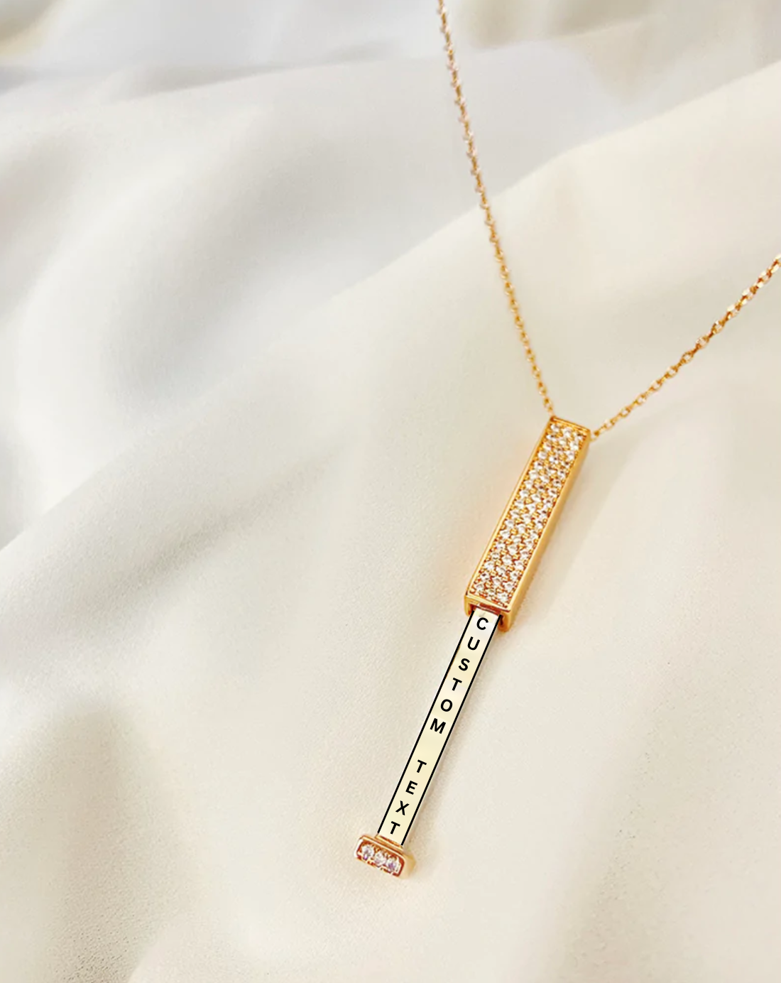 Personalized Secret Message Bar Necklace