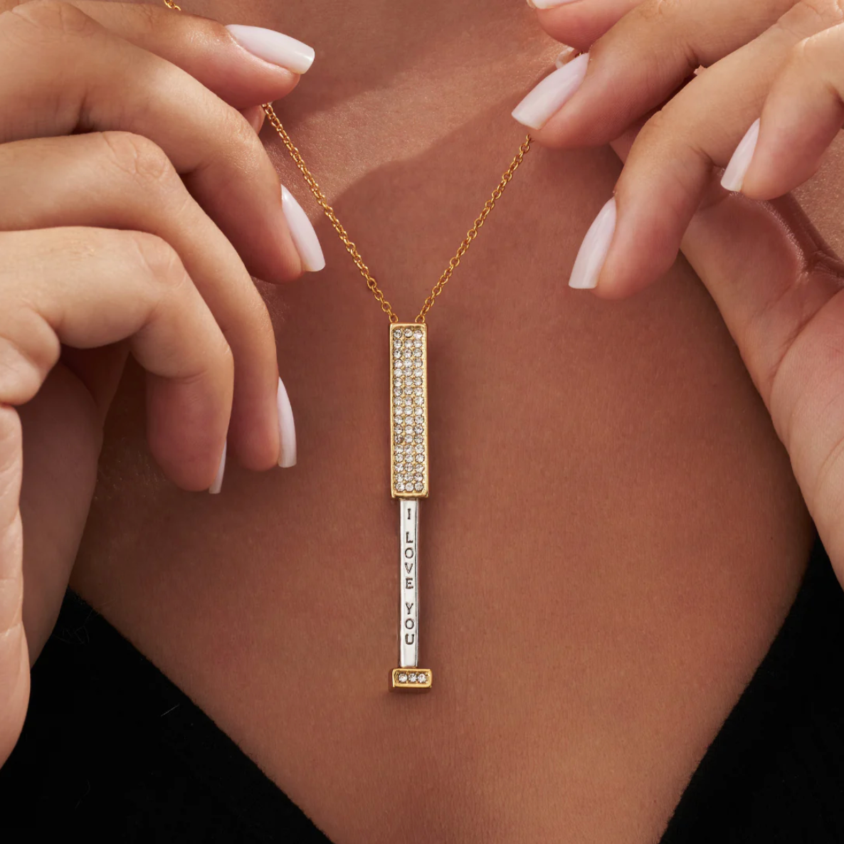 Personalized Secret Message Bar Necklace