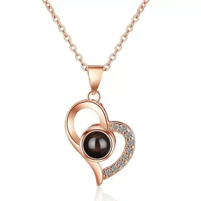 100 Languages Love Pendant | Heart Shaped