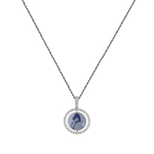 Round Spinning Customized Photo Diamond-bordered Necklace