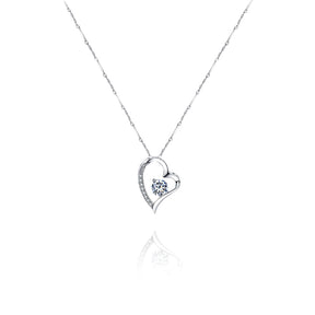 Dedicated to my family Diamond Heart necklace for Christmas, Valentine's Day, Mother's Day gifts