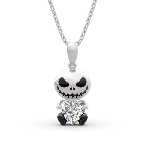 "Love Confession" Skull Heart Cut Necklace