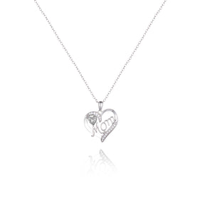 Dedicated to my mom Heart necklace for Christmas, Valentine's Day, Mother's Day gifts