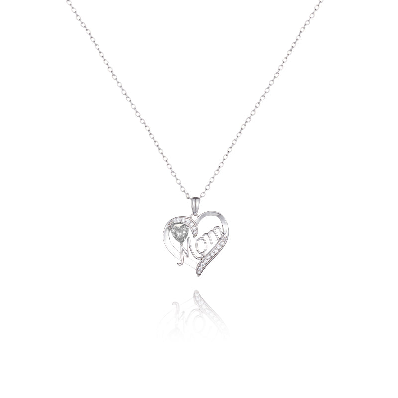 Dedicated to my mom Heart necklace for Christmas, Valentine's Day, Mother's Day gifts