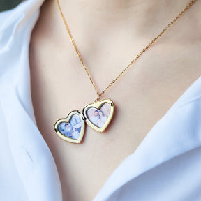 Personalized Heart Locket Necklace