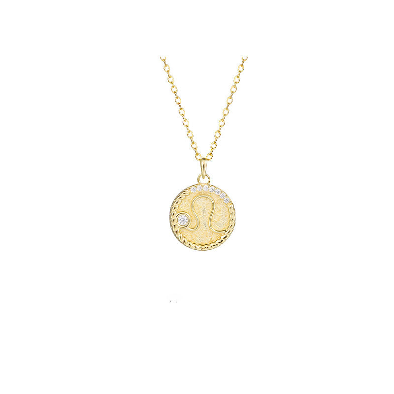 Siciry™ Zodiac Sign Round Pendant Necklace