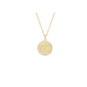 Siciry™ Zodiac Sign Round Pendant Necklace