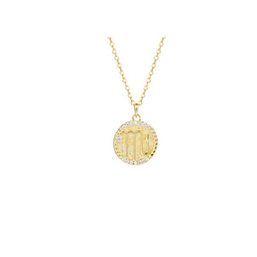 Siciry™ Zodiac Sign Round Pendant Necklace