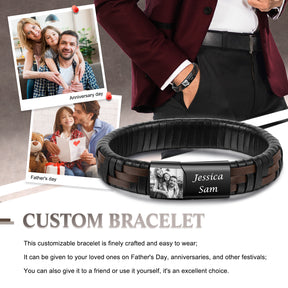 Custom Photo Men Bracelet