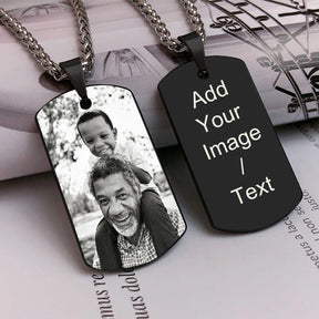 Stainless Steel Photo Dog Tag (Customized Image/Text)