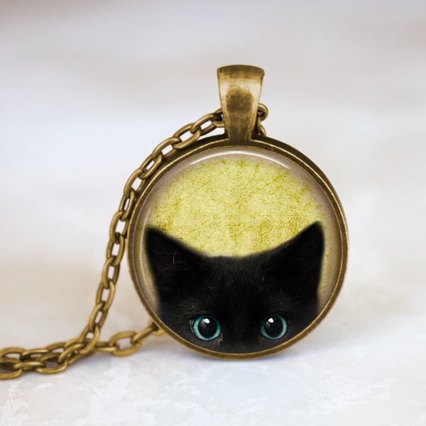 Halloween Black Cat Necklace