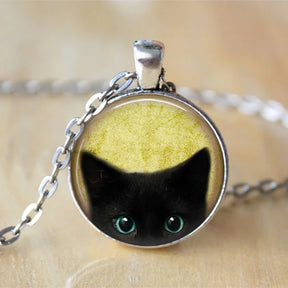 Halloween Black Cat Necklace