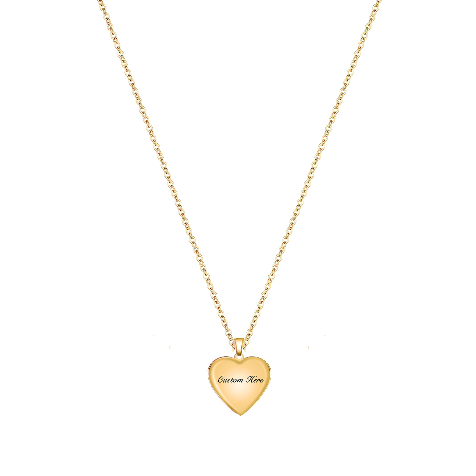 Personalized Heart Locket Necklace